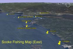 Sooke Fishing Map (East)