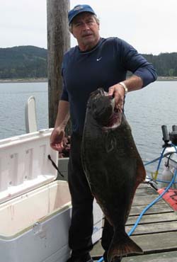 Halibut caught trolling for salmon in Sooke